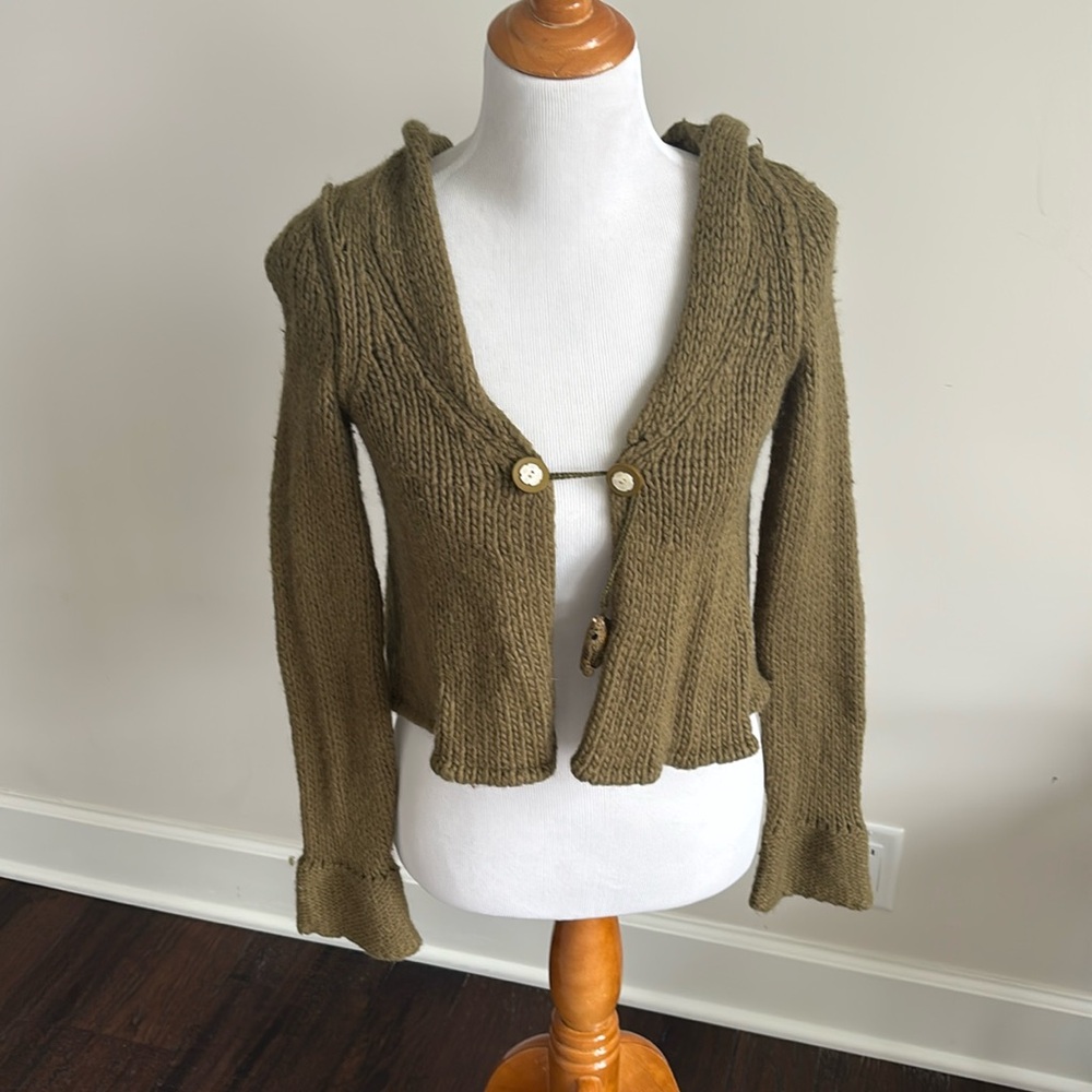 Anthropologie Sleeping on Snow Hooded sweater S